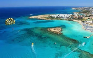 Fig Tree Bay beach Protaras Cyprus golden sand